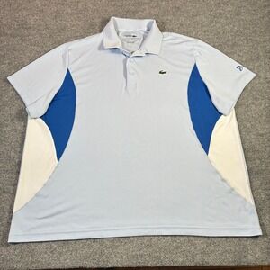 Lacoste Sport Novak Djokovic Polo Mens 4XL Blue Ultra Dry Colorblock Good